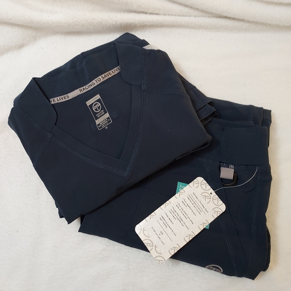 Navy Blue Women's Scrub Set by FIGS